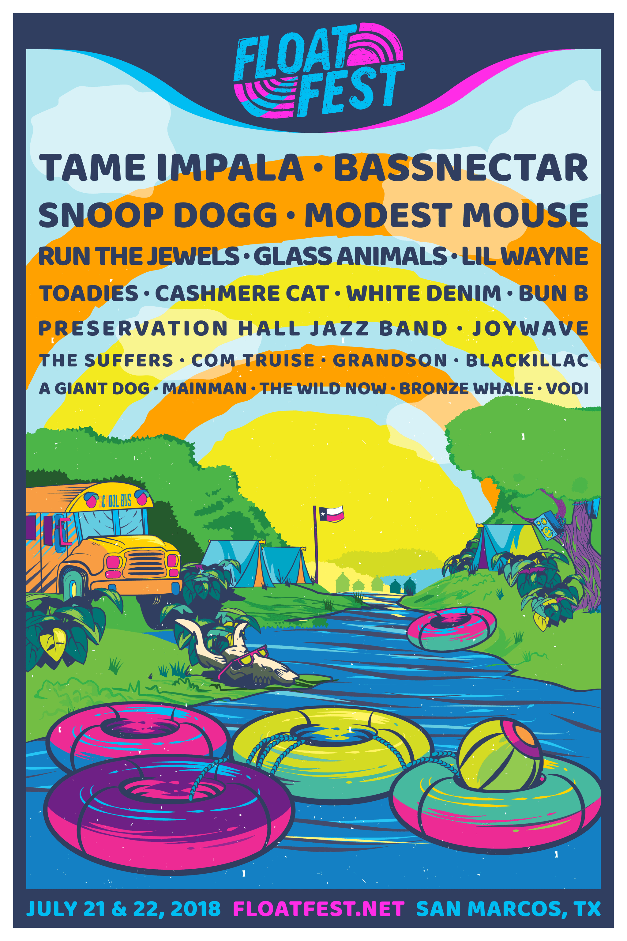 In less than two weeks it will time for another summer festival – Float Fest! If you somehow aren’t familiar with Float Fest, it occurs every summer in the lovely city of San Marcos, Tx, offering the chance to go tubing with your best buds before the performances start at 2. p.m. Different from