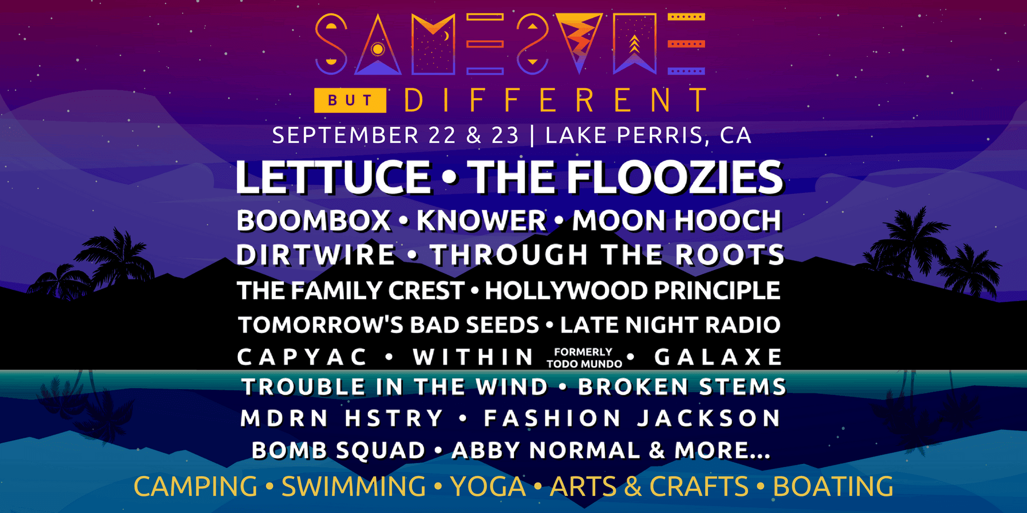 This inaugural two-day music & arts festival will celebrate the end of summer in a jaw-dropping setting and feature a diverse range of multi-genre musical acts that build in energy throughout the day.