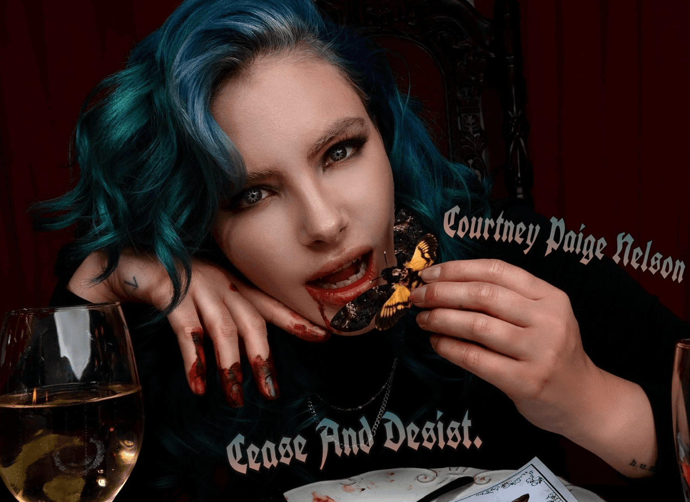 Courtney Paige Nelson’s dark pop vibes are exactly what we want in a song. I’m pretty partial to pop with a hint of danger, and “Cease And Desist” has that in spades. “I don’t know what death feels like,” she begins, the song builds and builds intensity, her ethereal voice drifting over a looming